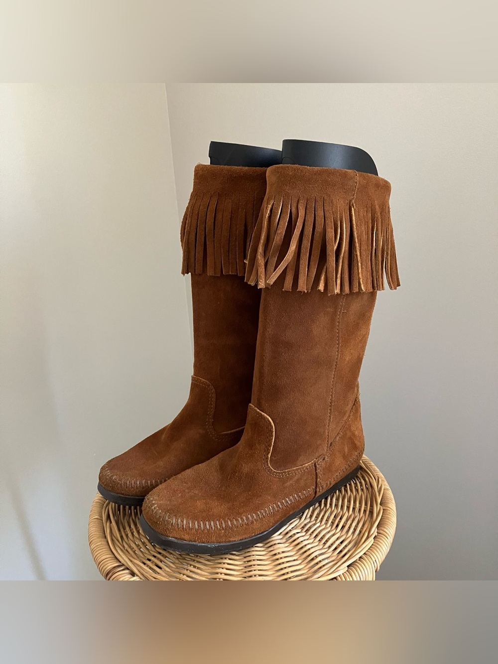 Minnetonka Real Suede Fringe Boots